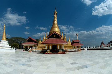 Golden Pagoda in new capital city in Myanmar.