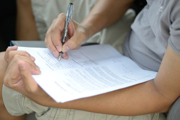 Man Signing Model Release