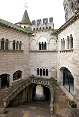 Fototapeta na wymiar Court in Rocamadour abbey, France