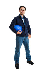 Naklejka premium Engineer full length portrait