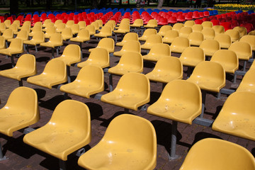 Fototapeta na wymiar colorful seats