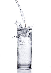 Glass with mineral water