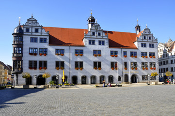 Torgau Markplatz mit Rathaus