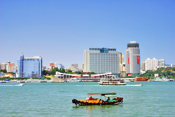 Xiamen aerial view from Gulang-yu island