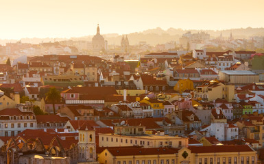 View of Lisbon,Portugal at sunset