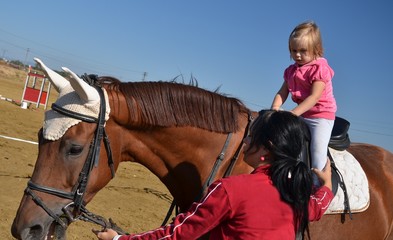 équestre et enfant
