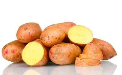 Potatoes isolated on white