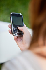 Girl using cell phone