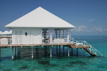 Malediven Wasserbungalow Treppe Fernreise