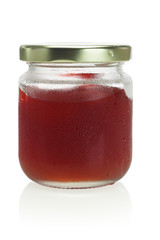 Bottle of mixed fruit jam