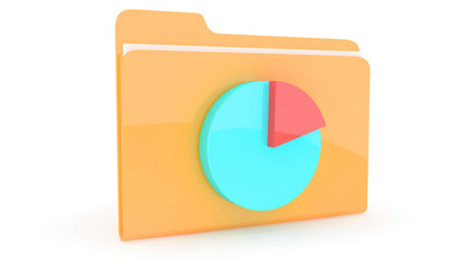 Folder with chart icon