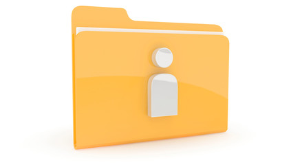 Folder with contact icon