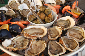 Coquillages au retaurant