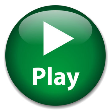 PLAY Web Button (watch view video media player live music icon)