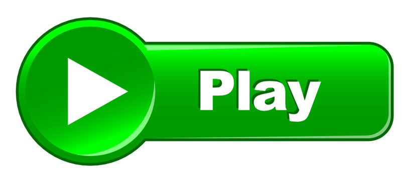 PLAY Web Button (watch view video media player icon live music)