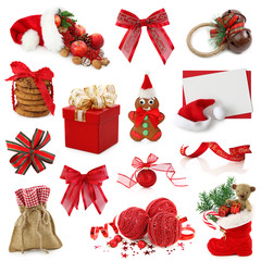 Christmas collection isolated on white background