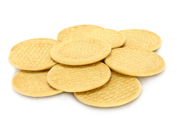 Cookies heap on a white background