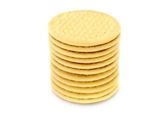 Cookies heap on a white background