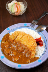 japanese food fry pork curry