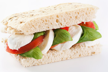 Tomato mozzarella sandwich