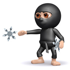 3d Ninja throws a deadly shuriken © Steve Young