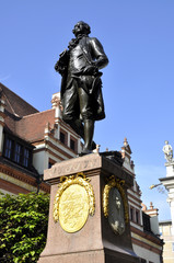 Goethe Denkmal Naschmarkt Leipzig