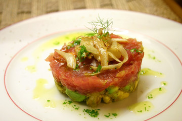 Tartare in a dish