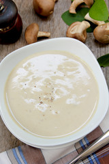 Mushroom soup with pearl barley