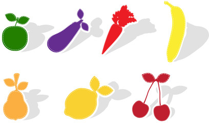 vegetables and fruit vector