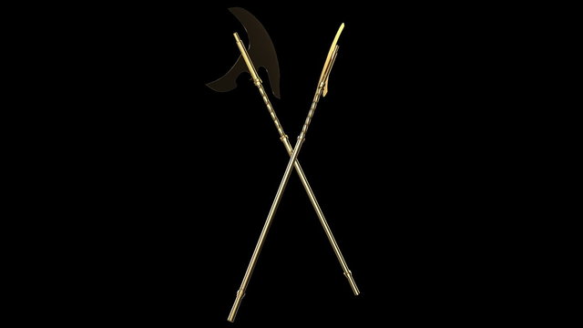 Gold halberd