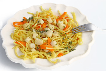 Tagliatelles aux noix de Saint Jaques
