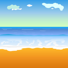 Fototapeta na wymiar beach and sea vector illustration