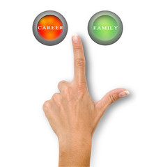 Buttons for family and career