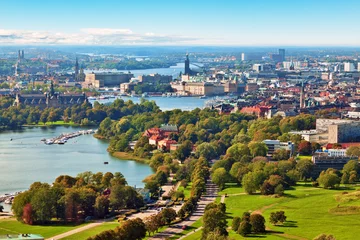 Foto op Canvas Luchtpanorama van Stockholm, Zweden © Scanrail
