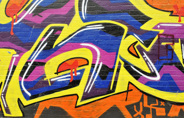Abstrakte Graffiti-Wand