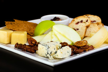 Cheese, crackers and fruit
