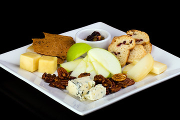 Cheese, crackers and fruit
