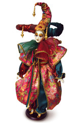 Porcelain doll Arlekino joker