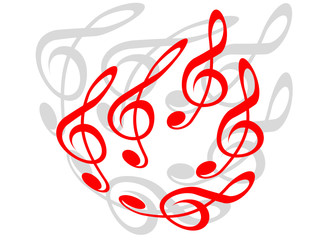 treble clefs