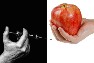 Healthy lifestyle - alternative to drugs. Stop drugs.
