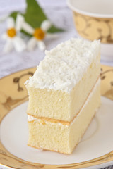 Fototapeta na wymiar delicious white cake