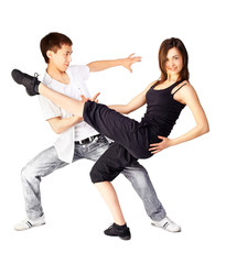 hustle dancers