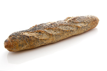 Baguette de pain au pavot