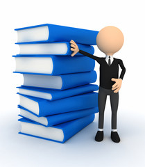 Stack of Books on white background