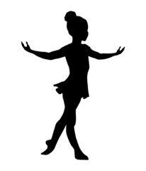 Little ballerina silhouette