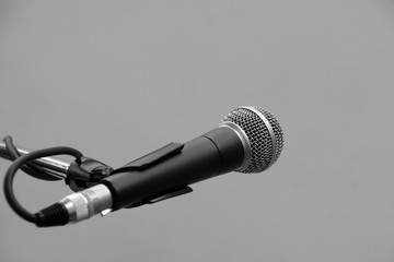 Microphone on the stand in stage
