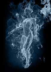 Dancing smoke girl
