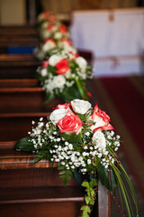 Bouquets in Catholic Church.