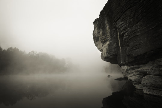 Foggy River Morning