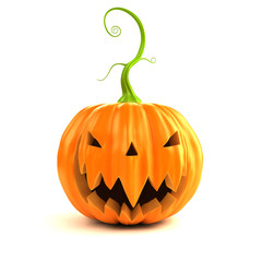 3d rendered illustration of a big, scary, pumpkin